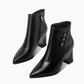 Women's Pointed Toe Chunky Heel Ankle Boots
